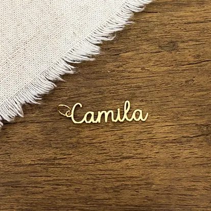 PINGENTE PERSONALIZADO FONTE 1 DOURADO